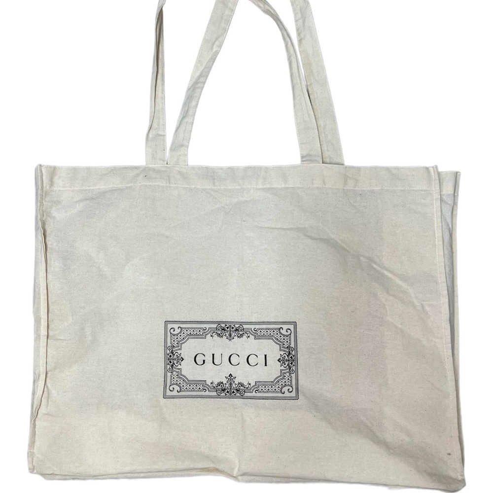 Gucci Large Canvas Shoppers Tote Bag Muslin / Canvas
